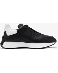 McQueen - Leather Logo Trainers - Lyst