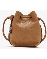 Tod's - Micro Leather Bucket Bag - Lyst