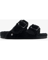 Birkenstock - Arizona 1774 Shearling Narrow-Width Sandals - Lyst
