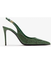 Dolce & Gabbana - Python Skin Slingback Pumps - Lyst