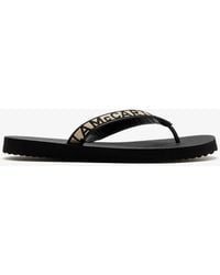 Stella McCartney - Logo Webbed Thong Sandals - Lyst