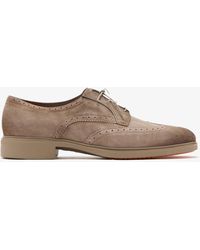 Santoni - Easy Derby Brogue Lace-Up Shoes - Lyst