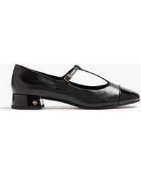 Tory Burch - Cap-Toe T-Strap Ballet Flats - Lyst