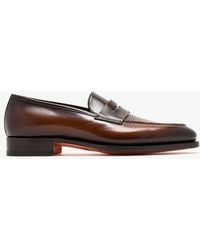 Santoni - Gregor Penny Loafers - Lyst