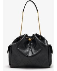 Tory Burch - Charlie Large Drawstring Bucket Bag - Lyst