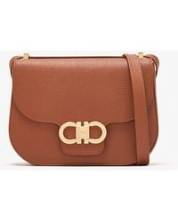 Ferragamo - Mini Double Gancini Crossbody Bag - Lyst