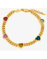 Missoma - Jelly Heart Gemstone Charm Bracelet - Lyst