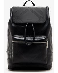 Burberry - Embossed Check Backpack - Lyst