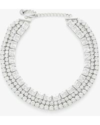 Self-Portrait - Multi Crystal Choker - Lyst