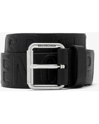 Balenciaga - Debossed Logo Belt - Lyst