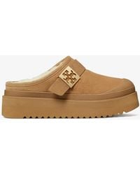 Tory Burch - Mellow Shearling Platform Mules - Lyst
