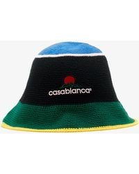 CASABLANCA - Logo-Embroidered Crochet Hat - Lyst