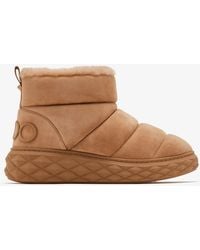 Jimmy Choo - Xan Suede-Shearling Snow Boots - Lyst