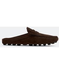 Tod's - Gommino Bubble Suede Mules - Lyst