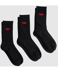 Levi's - Regular Cut Batwing Logo Recycled Cotton Socks 3 Pack - Lyst