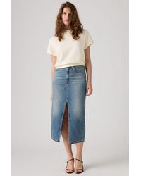 Levi's - Decon Slit Midi Skirt - Lyst