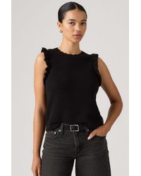 Levi's - Lulu Flutter Sleeve Sweater Tank Top - Lyst