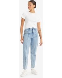 Levi's - High waisted altered mom jeans - Lyst