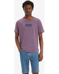 Levi's - T shirt graphique classique violet / batwing tri blend navy cosmos - Lyst