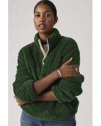 Levi's - Gemma Sherpa 1/4 Zip Sweatshirt - Lyst