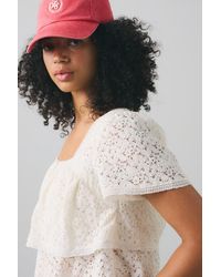 Levi's - Dom Short Sleeve Lace Blouse - Lyst