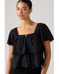 Levi's - Dom Short Sleeve Lace Blouse - Lyst