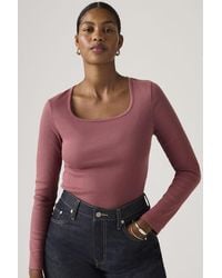 Levi's - Essential Squared Neck Long Sleeve Top - Lyst