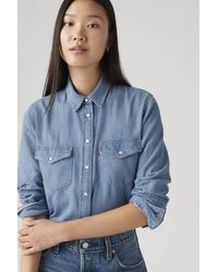 Levi's - Camicia Iconic Western Linen+ Denim - Lyst