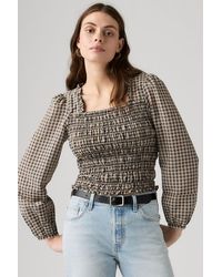 Levi's - Heather Long Sleeve Ruched Blouse - Lyst