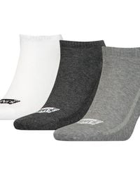 Levi's - Low Cut Batwing Logo Recycled Cotton Socks 3 Pack - Lyst