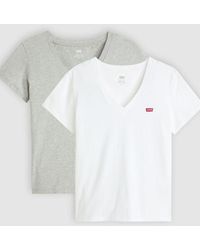 Levi's - Perfect V Neck Tee (2 Pack) - Lyst