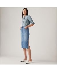 Levi's - Gonna con spacco laterale - Lyst