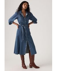 Levi's - Journey Long Sleeve Lightweight Maxi Dress - Lyst