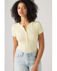 Levi's - Dry Goods Pointelle Short Sleeve Henley - Lyst