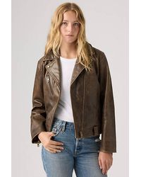 Levi's - Echt Leren Motorjack - Lyst