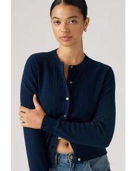Levi's - Supersoft Pointelle Crewneck Cardigan - Lyst