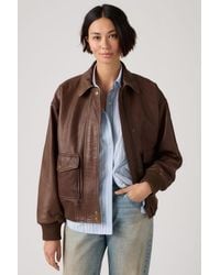 Levi's - Kennedy Leather Dad Jacket - Lyst