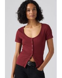 Levi's - Austen Button Up Short Sleeve Top - Lyst