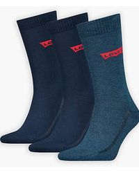 Levi's - Regular Cut Batwing Logo Recycled Cotton Socks 3 Pack - Lyst