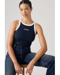 Levi's - Essential Racer Tanktop Met Print - Lyst