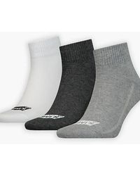 Levi's - Chaussettes Mi Hautes En Coton Recyclé Logo Batwing Lot De 3 - Lyst