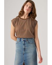 Levi's - Pleated Muscle Tank Top - Lyst