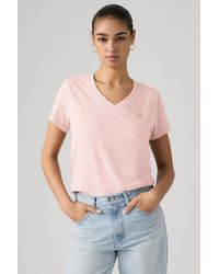 Levi's - Favorite T Shirt Van Katoen Met V Hals - Lyst