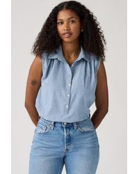 Levi's - Londyn Popover Top Met Korte Mouwen - Lyst