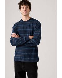 Levi's - Authentic T Shirt Met Lange Mouwen En Print - Lyst