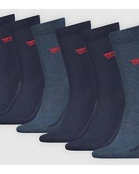 Levi's - Regular Cut Batwing Socks 6 Pack - Lyst