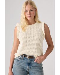 Levi's - Lulu Flutter Sleeve Sweater Tank Top - Lyst