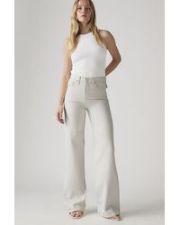Levi's - Ribcage Wide Leg Linen Trousers - Lyst
