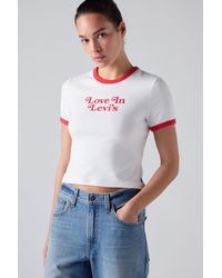Levi's - Graphic Hayes Cropped Tee - Lyst