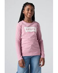 Levi's - T Shirt Con Logo Batwing A Maniche Lunghe Per Adolescenti - Lyst